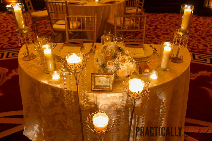 Candle Lit Sweetheart Table - practicallyspoiled.com