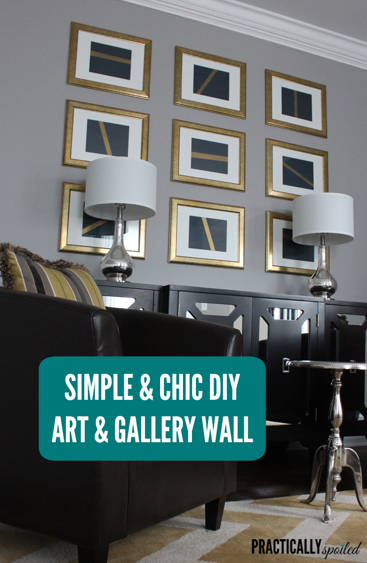 Simple & Chic DIY Art & Gallery Wall - practicallyspoiled.com