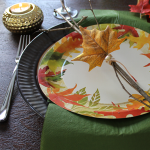 High Style, Half Disposable Thanksgiving Table - practicallyspoiled.com