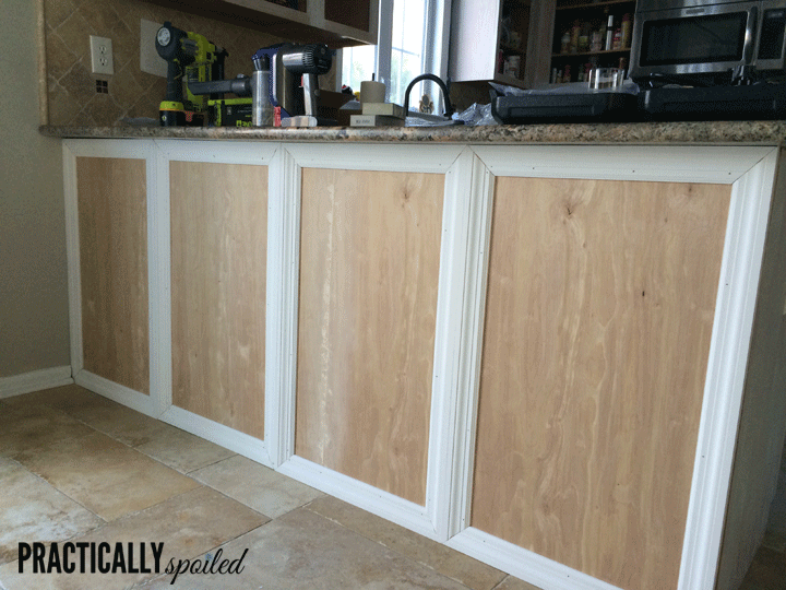 A Tale Of Painting Oak Cabinets, Painted Cabinets With Wood Stained Doors